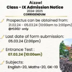 Admission Notice